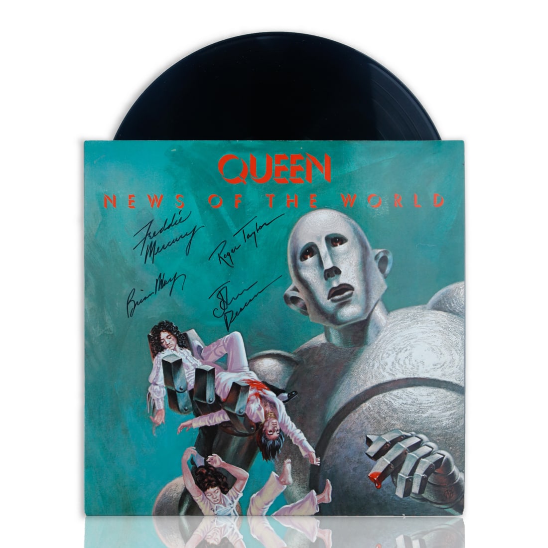 Queen News of the World サイン入り Queen Band Signed News Of The World Album