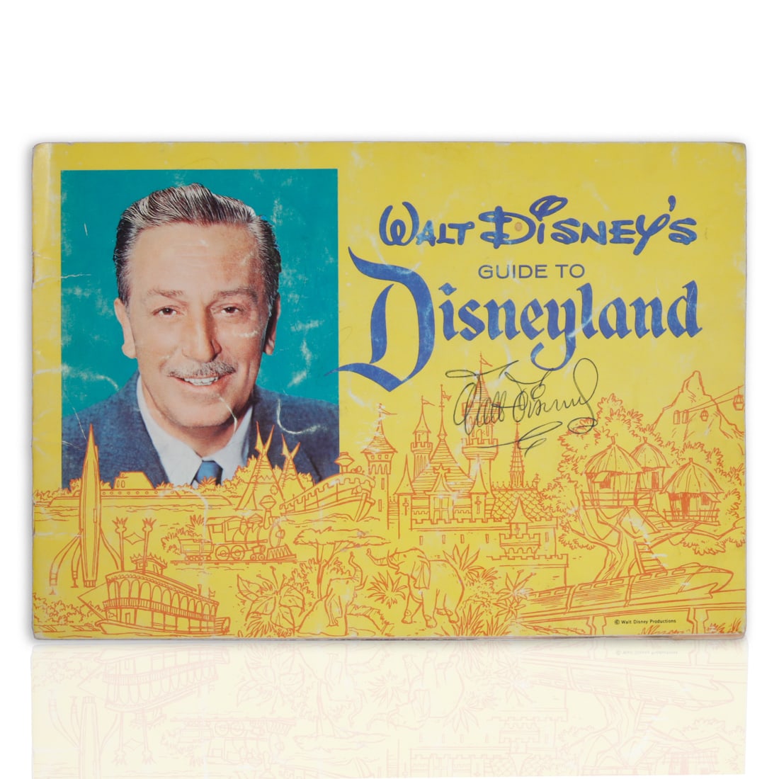 Walt Disney Signed "Walt Disney's Guide to Disneyland" Copyright 1962 (1 of 4)
