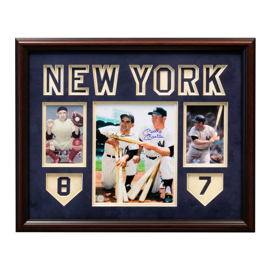 Yogi Berra & Mickey Mantle Yankee Signed Photograph (1 of 1)