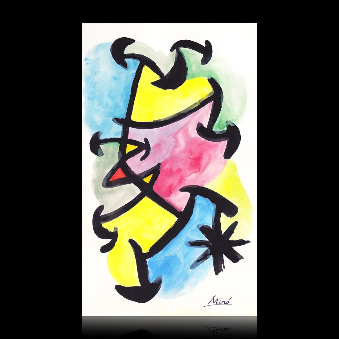 Joan Miró Signed Watercolor Drawing (8x12) (1 of 1)