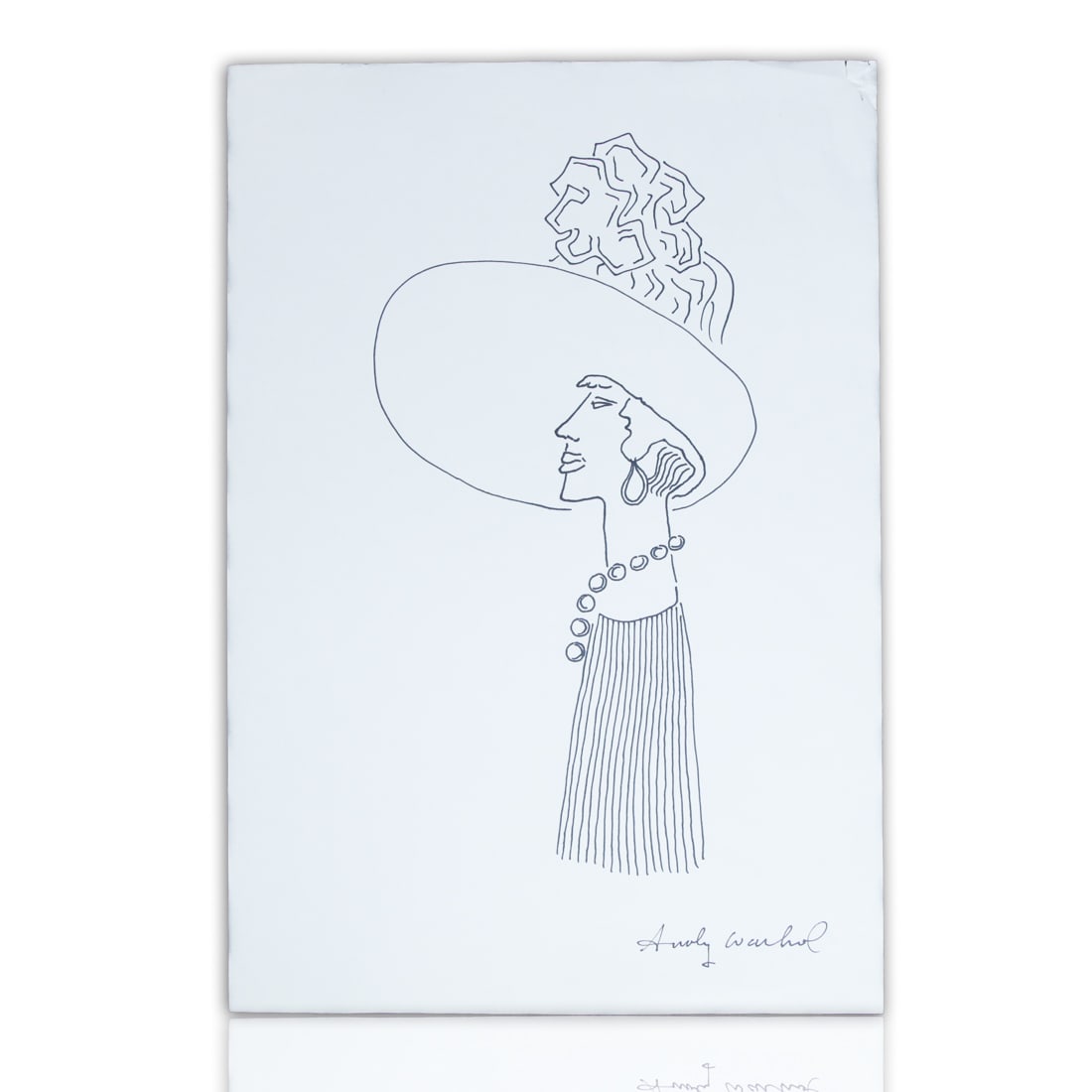 Andy Warhol Signed Ink Drawing A Rare Piece of History (1 of 6)