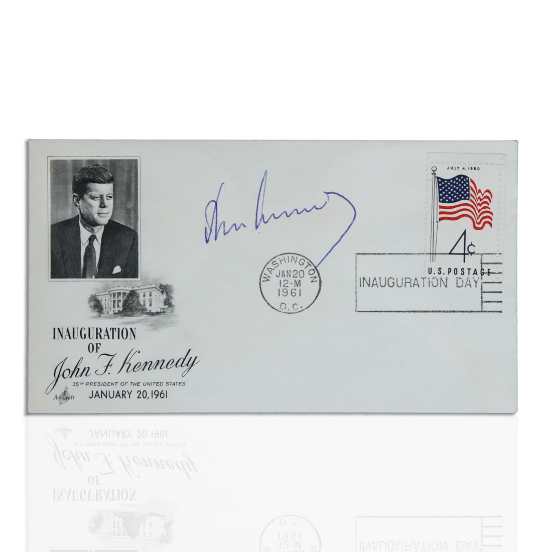 John F. Kennedy Signed Inauguration Envelope - Date January 20, 1961 (1 of 5)