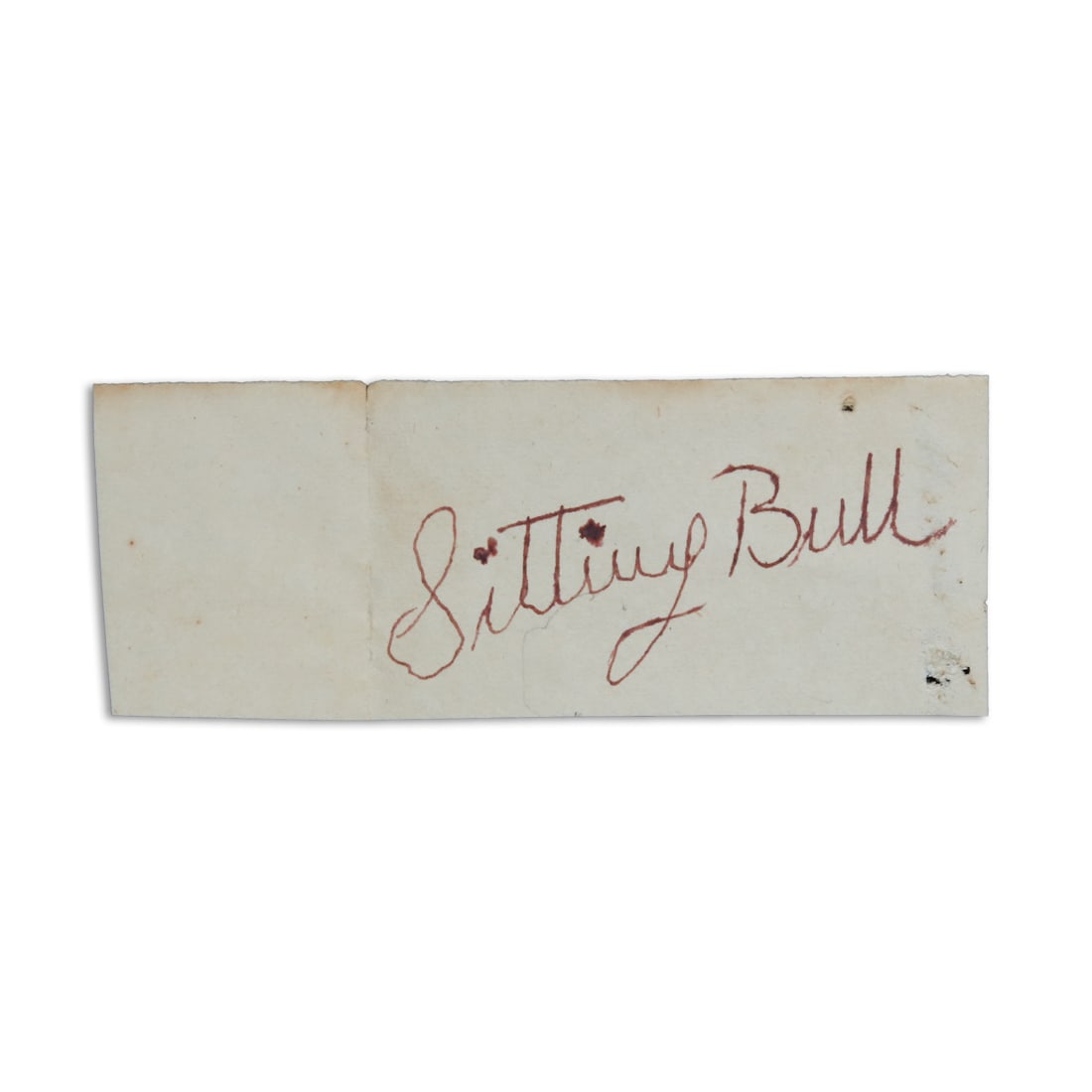 Legacy of a Warrior Chief: Sitting Bull Signed Document Cut (1 of 4)