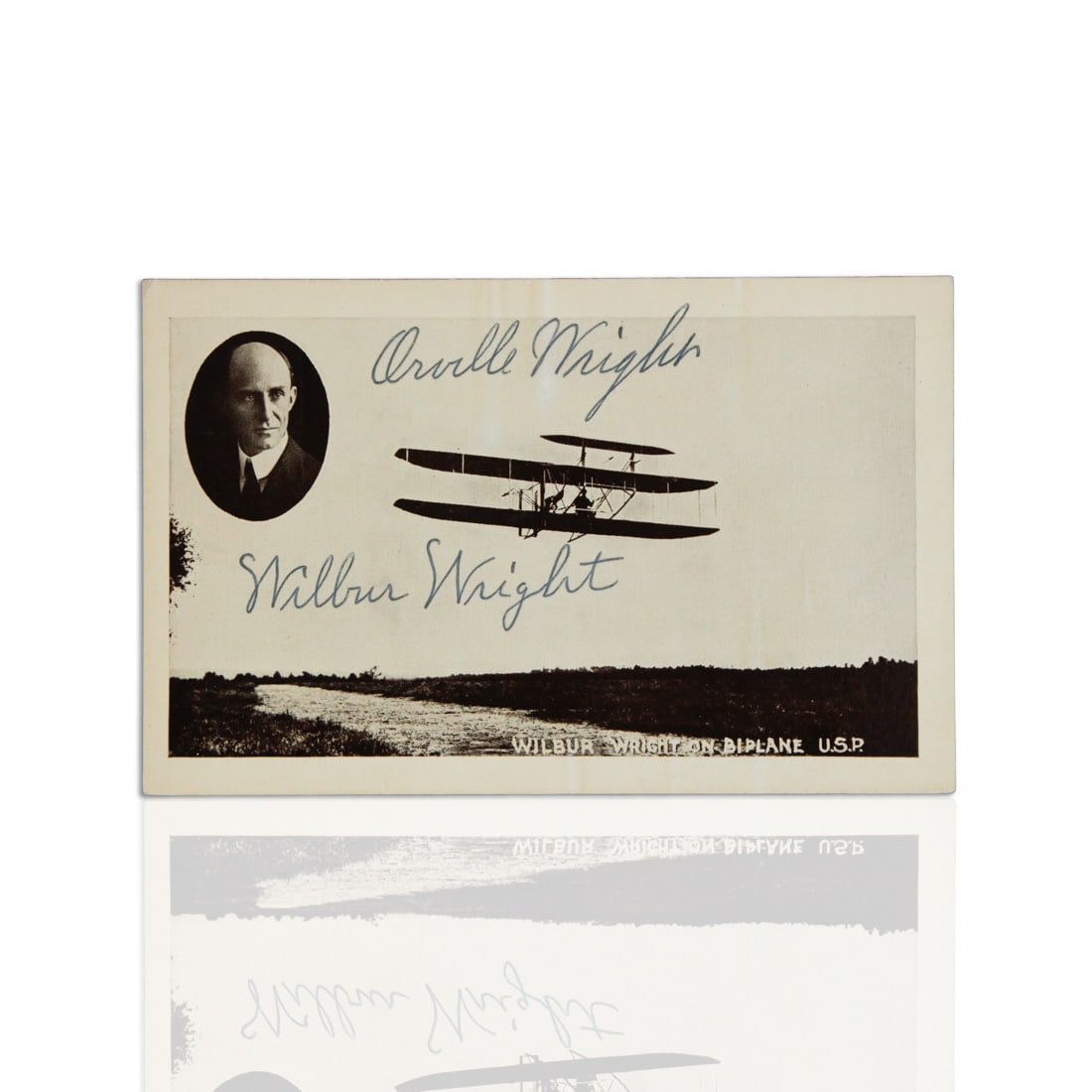 Orville & Wilbur Wright Signed Postcard - Historic Wright Brothers (1 of 2)