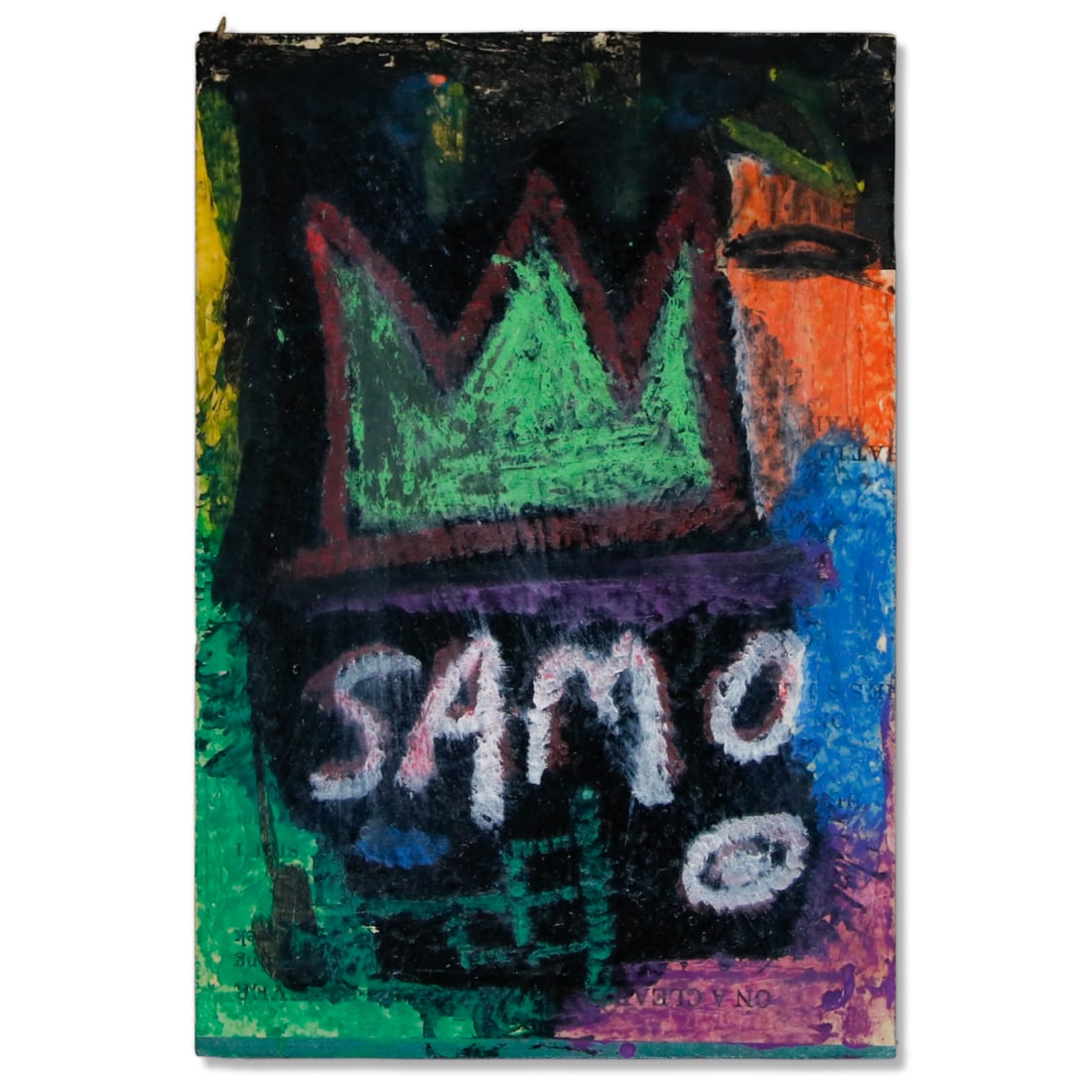 Jean-Michel Basquiat "SAMO" Artwork, Board Composition Circa 1970s-1980s (1 of 3)