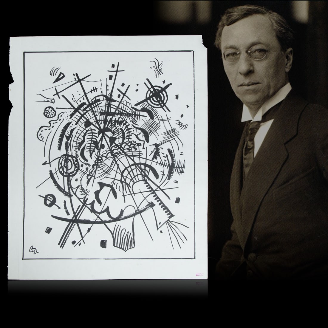 Wassily Kandinsky "Kleine Welten" (Small Worlds) Drawing - Black Ink, 1922 (1 of 9)