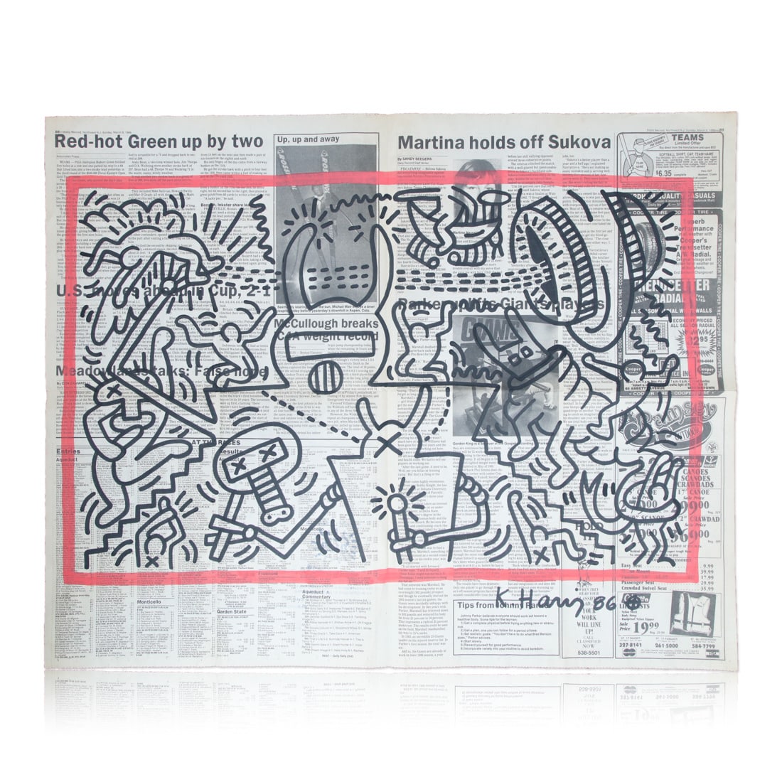 Keith Haring  Art on New Jersey “Daily Record"; (March 09, 1986) (1 of 7)