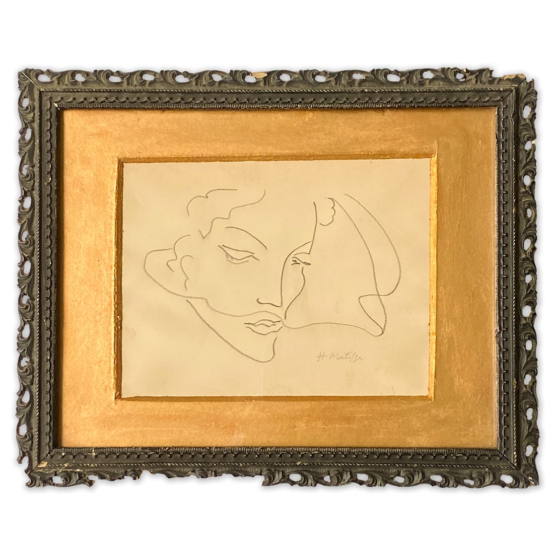 Henri Matisse Tete de Femme Graphite Drawing Framed (1 of 6)