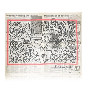 Keith Haring's Intimate Art on a Historic Platform - Daily Record NW NJ of March 9, 1986