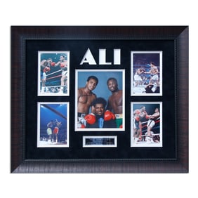 The Dance of the Century – Muhammad Ali Autographed Picture Dodging Joe Frazier