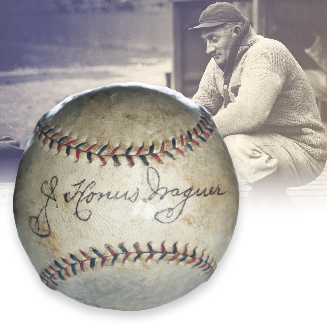 J. Honus Wagner Signed Spalding Baseball (1 of 8)