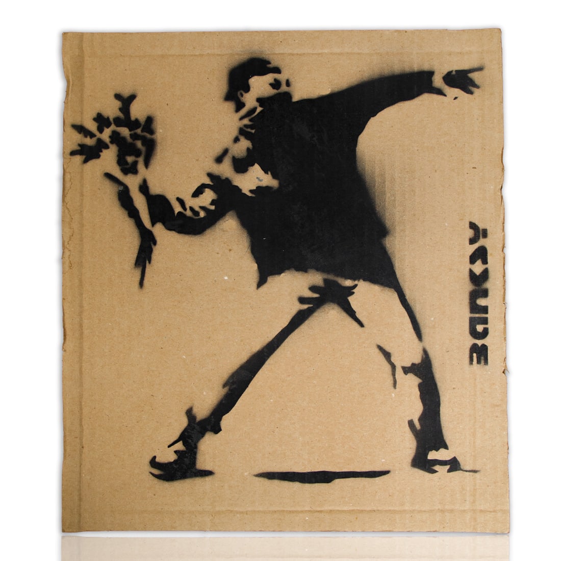 Banksy's Provocative Masterpiece - A Cardboard Canvas with a Stirring Social Commentary (1 of 3)