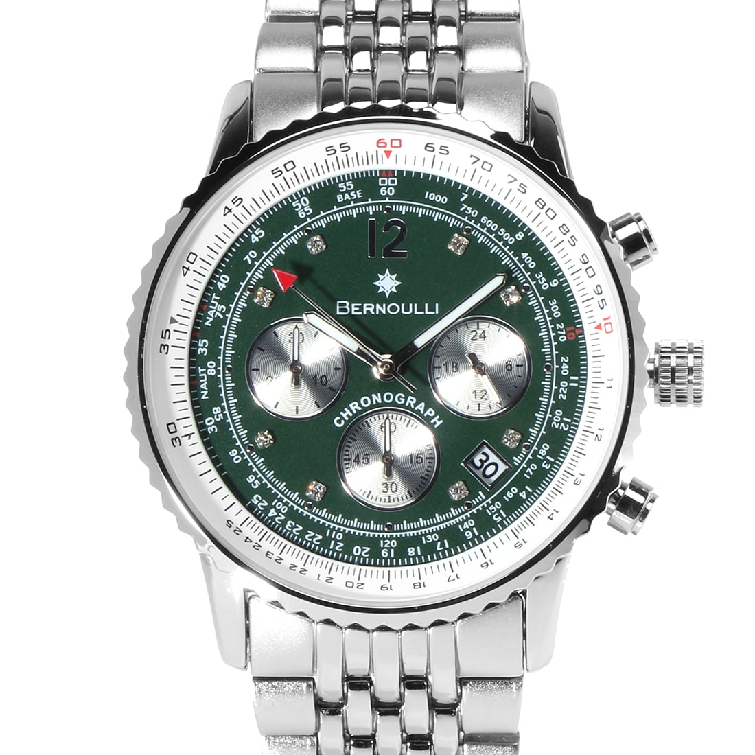 Bernoulli Aviator Mens Pilot Chronograph Watch (1 of 2)