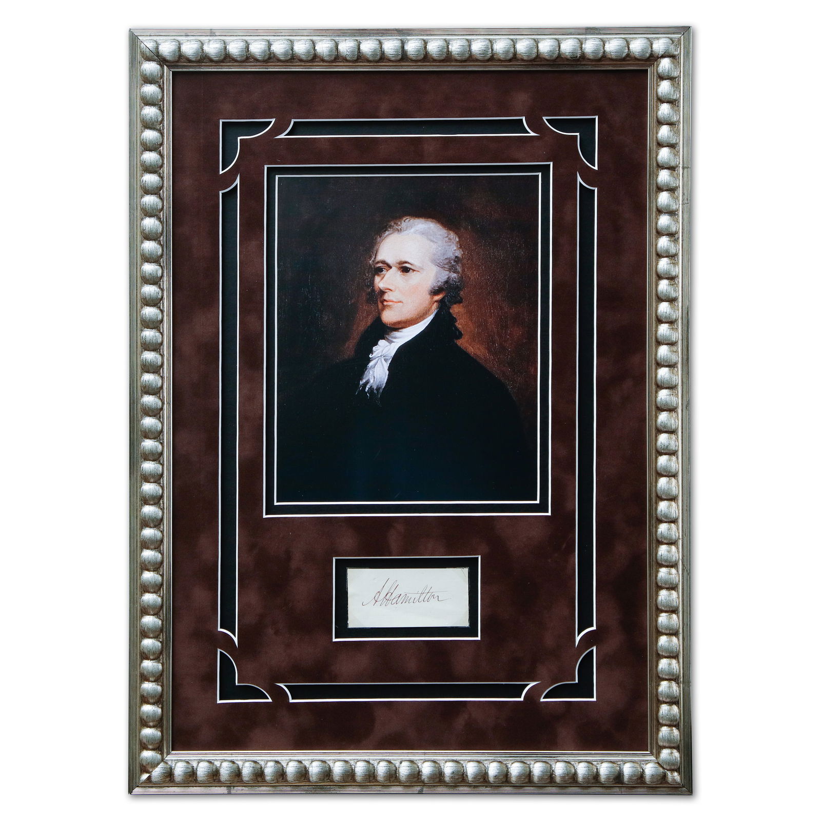 Framed Alexander Hamilton Signed Document Cut - 3.5" x 2.25" - "A. Hamilton" (1 of 4)