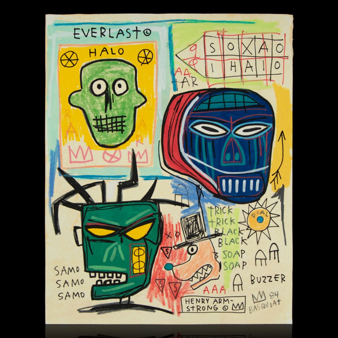 限定入手困難Jean-Michel Basquiat Eyes and Eggs BASQUIAT Porcelain plate - ”Eyes & Eggs”