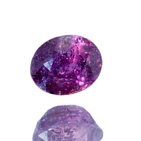 Natural Ruby - 1.33cts  Oval Mixed cut - Purplish Red in color - GLC Certification