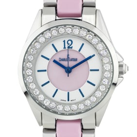 Charles Latour 34mm Case Crystal Bezel Ladie Watch