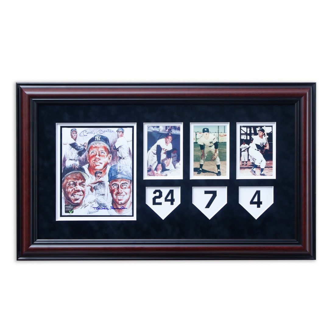 Signed Mickey Mantle, Willie Mays, & Duke Snider Photo - Legendary Center Fielders (1 of 4)