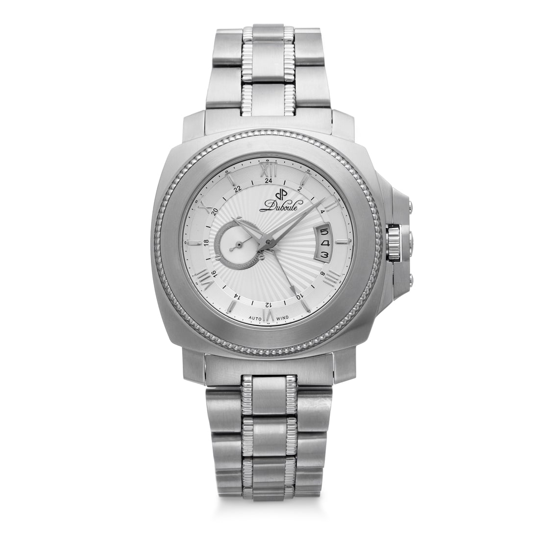 Duboule Automatic Stainless Steel Watch with Date and 24-Hour Hand (1 of 5)