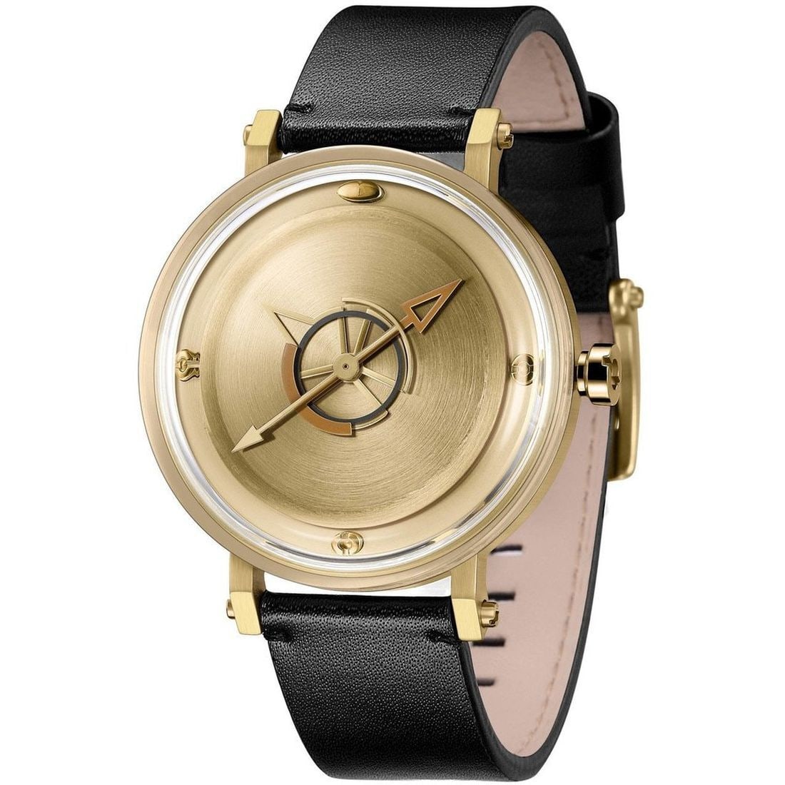 ODM Men's Watch - Gold Case with Black Leather Strap (1 of 2)