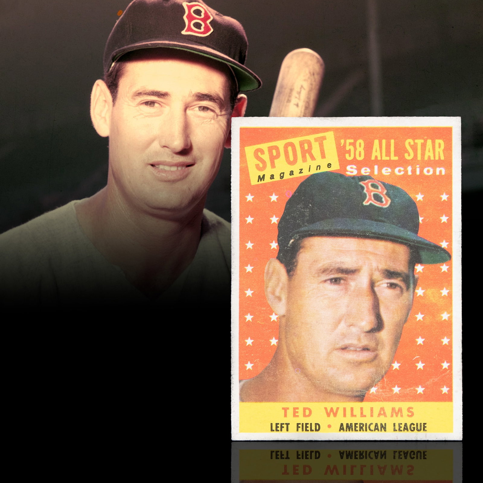 Ted Williams 1958 All Star Card: Ted Williams 1958 All Star Card