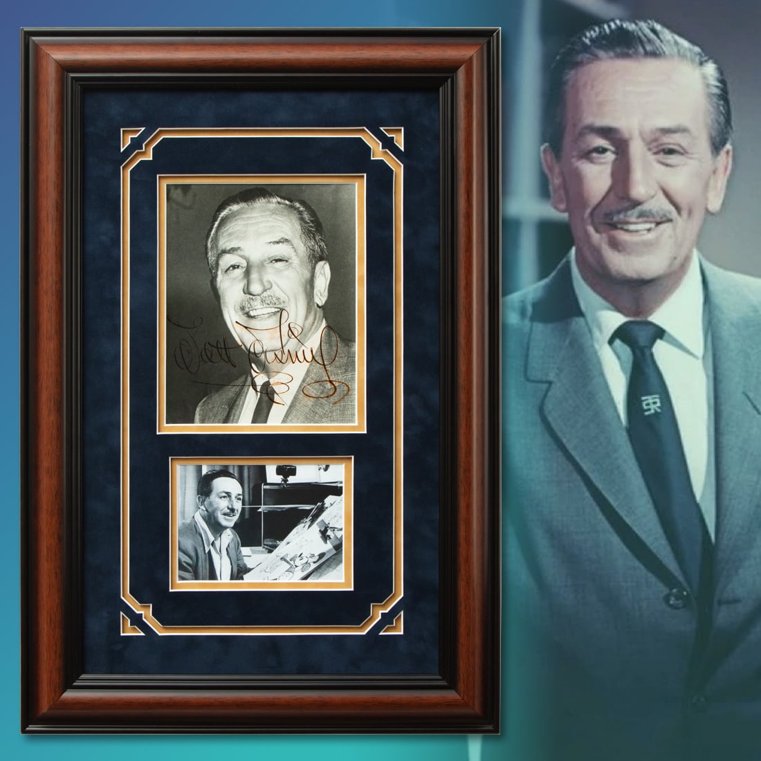Walt Disney Signed Black and White Photograph – Forensically Authenticated (1 of 4)