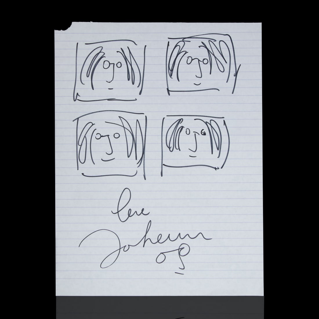 John Lennon Signed Composition Page (1 of 2)