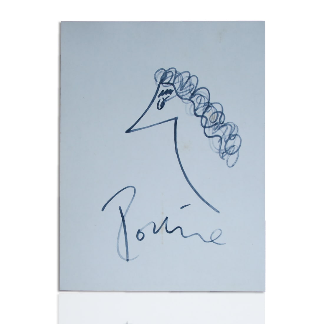 Unique Rolling Stones Drawing - Horse's Head by Ronnie Wood: Immerse yourself in the world of rock and art with this striking drawing by Ronnie Wood, the iconic guitarist of the Rolling Stones. This captivating piece features a horse's head with curly hair, ren