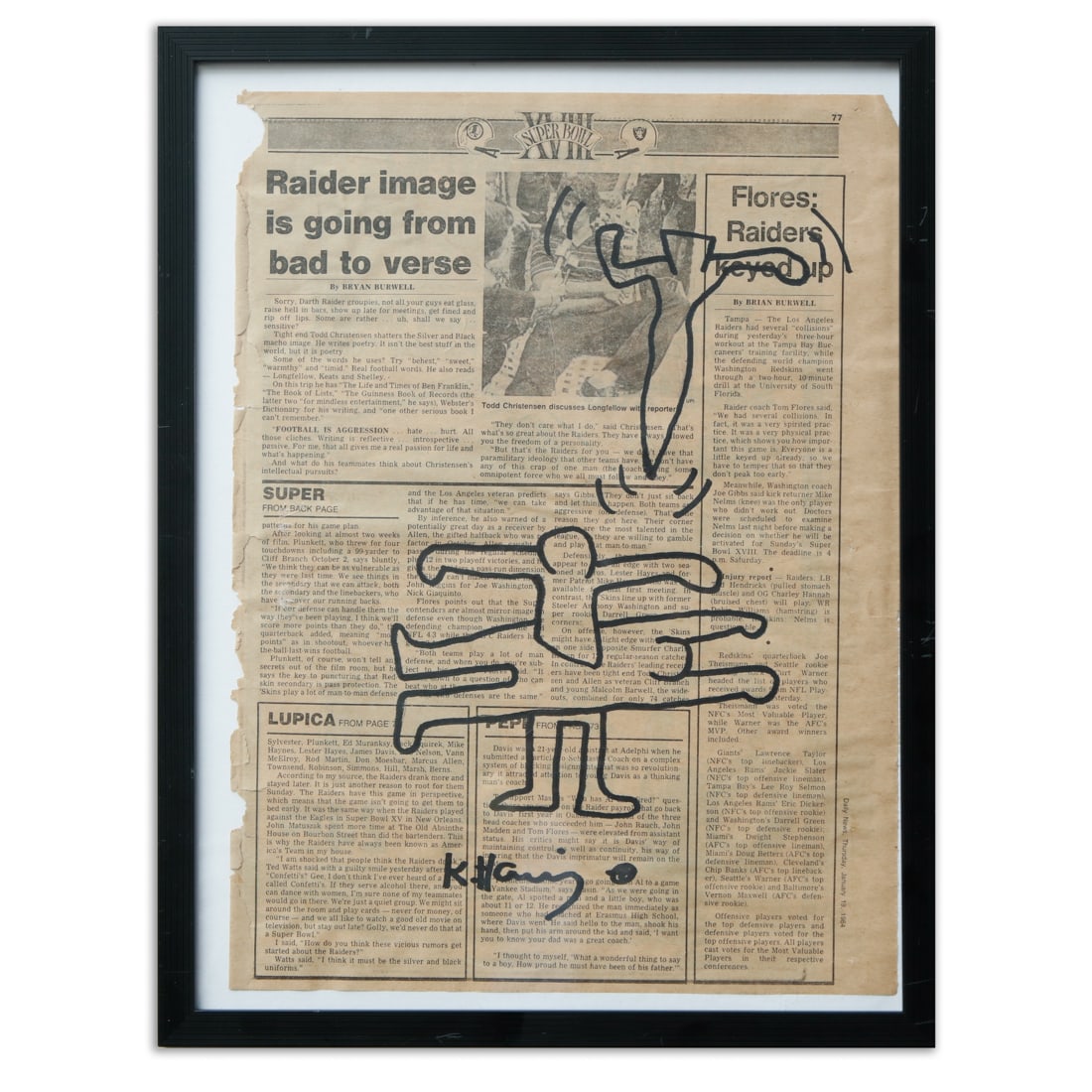 Keith Haring Art on Newspaper (1 of 4)