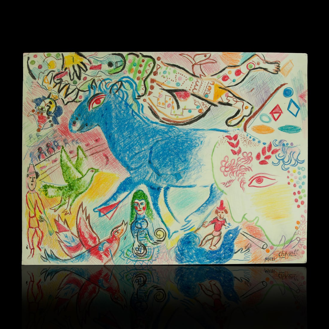 Marc Chagall Mixed Media Colorful Art (1 of 10)