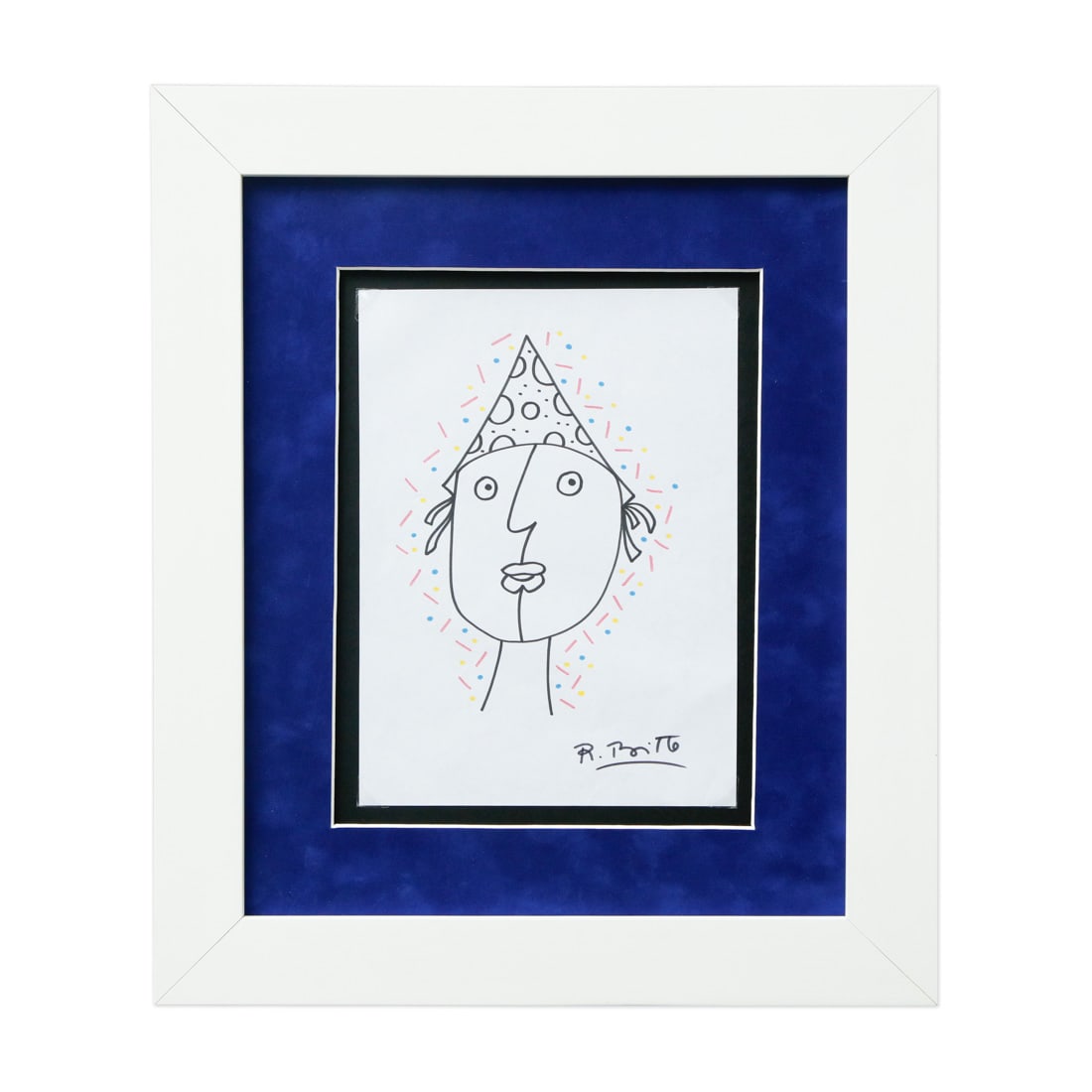 Framed Romero Britto Drawing of a Celebration (1 of 4)