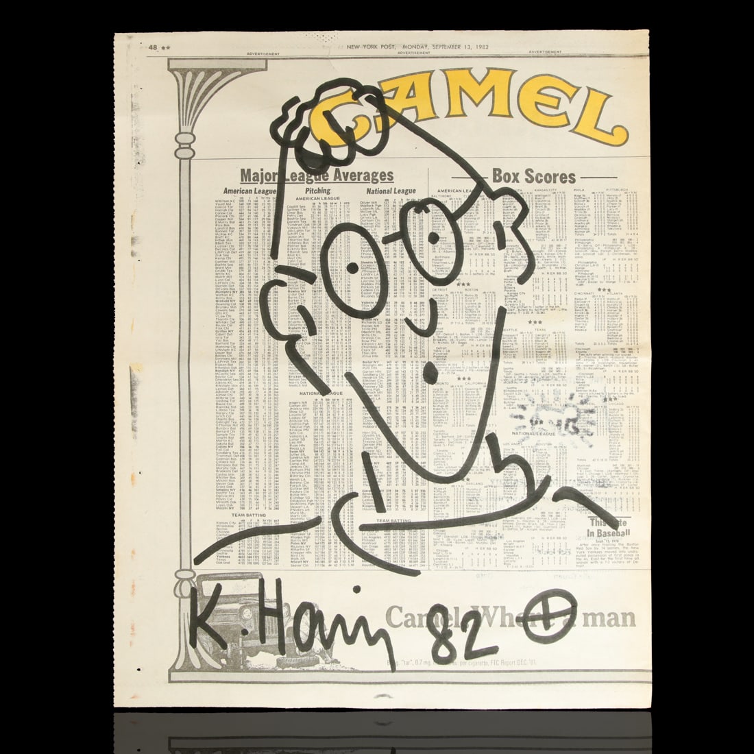 Keith Haring Self Portrait on Newspaper (1 of 8)