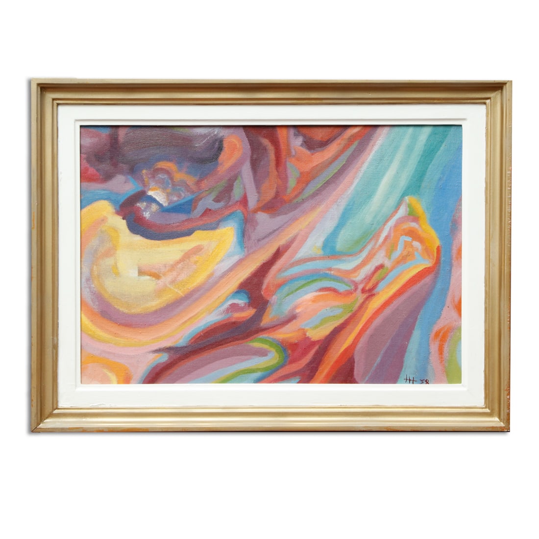 Hans Hofmann Abstract Oil on Canvas - 23" x 17" (1958):  Hans Hofmann Artwork