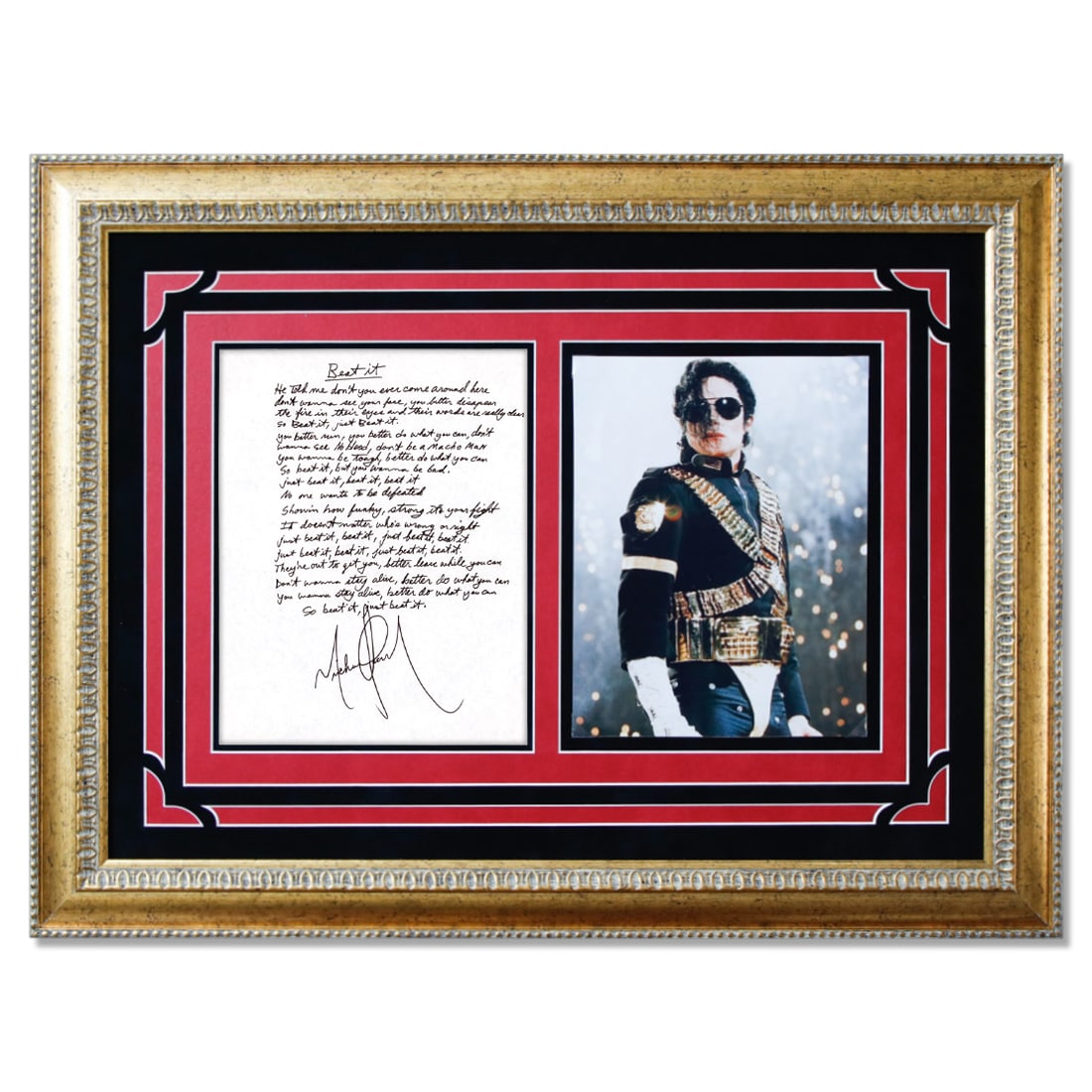 Michael Jackson Handwritten & Signed "Beat It"  Lyrics (1 of 14)