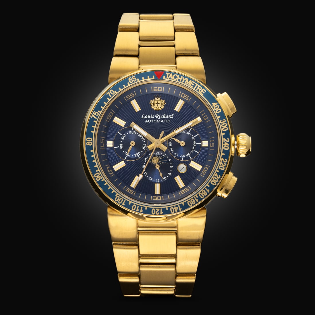 Louis Richard Gold over Stainless Steel Multi-Function Automatic Watch (1 of 4)