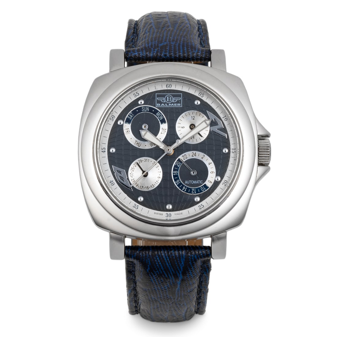 Balmer Vintage Swiss-Made Automatic Watch with Quadruple Complications: Exemplary Balmer Swiss-Made Automatic Watch with Quadruple Complications – A 20-Year Vault LegacyWe are proud to present a paragon of horological sophistication, a Balmer Swiss-Made Automatic Wa