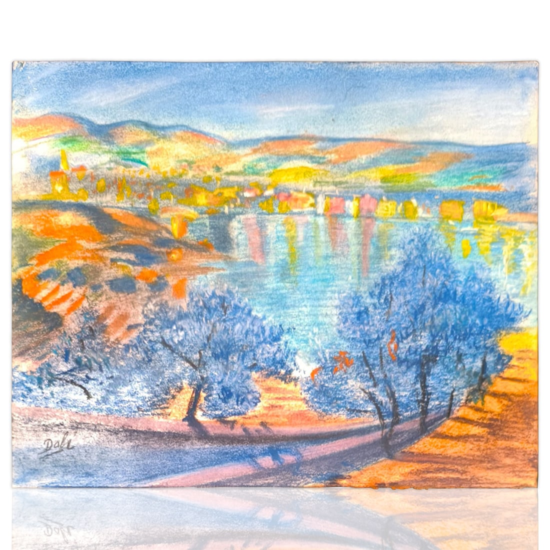 Salvador Dalí Mixed Media Painting "Paysage-de-Cadaques" (1 of 3)