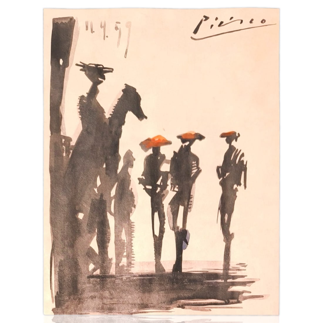 Pablo Picasso Warercolor Painting (1 of 3)