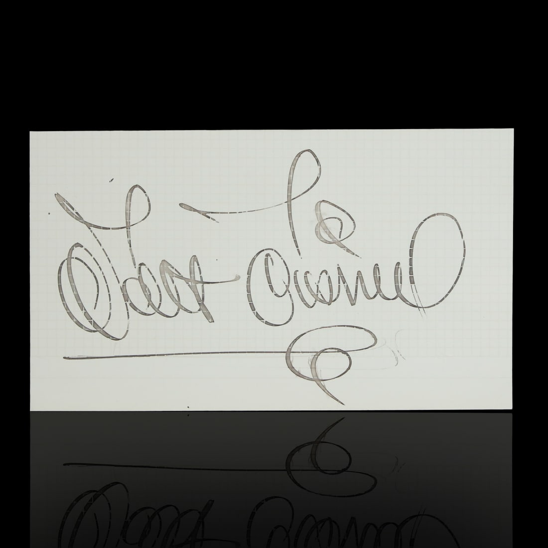 Walt Disney Signature on Signature Card (1 of 6)