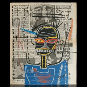 Jean-Michel Basquiat Newspaper Art