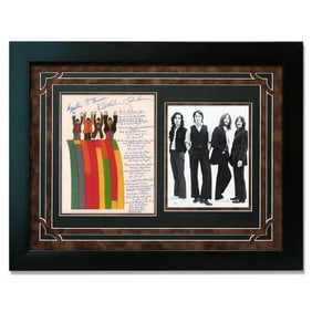 Forensically Authenticated Beatles Band Signed Handwritten Lyrics to "P.S. I Love You"