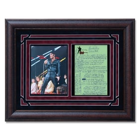 Forensically Authenticated Elvis Presley Signed and Handwritten Lyrics to "Jailhouse Rock”