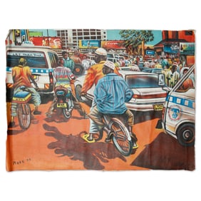 Moké Painting of a Marketplace