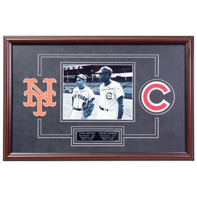 Yogi Berra & Ernie Banks MLB Legends Signed Photo