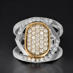 Absolutley Stunning Simulated Diamond Sterling Silver Ring - Size 7