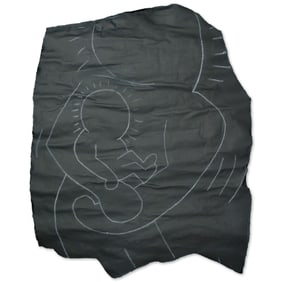 Keith Haring Subway Chalk Art Depicting Radiant Baby