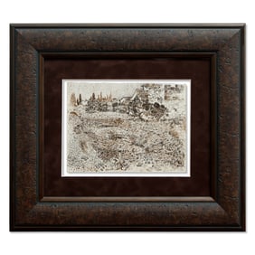 Vincent Van Gogh Drawing “Garden with Flowers”