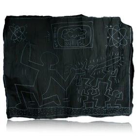 Keith Haring Subway Chalk Art - 39" x 31"
