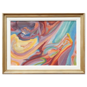 Hans Hofmann Abstract Oil on Canvas Board