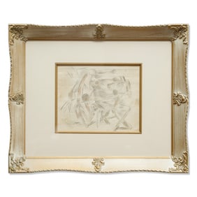 Roberto Matta Framed Drawing